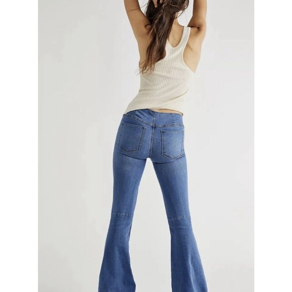 Free People Penny Pull On Stretchy great Pull On Flare pants - Picture 2 of 16